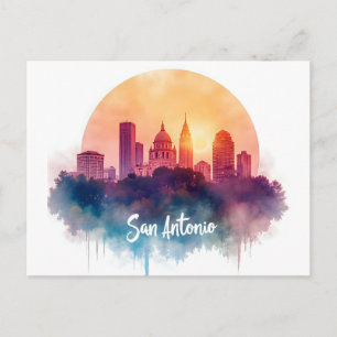 Cartão Postal Horizonte de San Antonio Texas