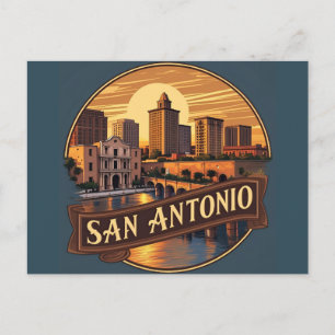 Cartão Postal Horizonte de San Antonio Texas