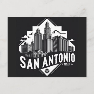 Cartão Postal Horizonte de San Antonio Texas