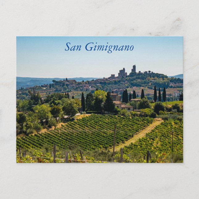Cartão Postal Horizonte de San Gimignano,Toscana, Itália Postcar (Frente)