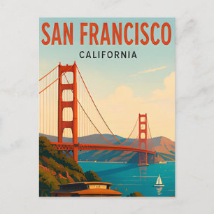 Cartão Postal Horizonte de São Francisco Califórnia Golden Gate