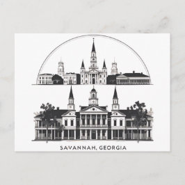 Cartão Postal Horizonte de Savannah Geórgia