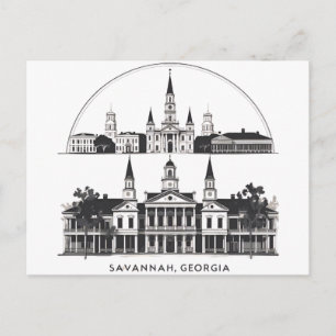Cartão Postal Horizonte de Savannah Geórgia