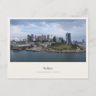 Cartão Postal Horizonte de Sydney Acima do Porto