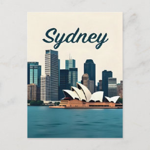 Cartão Postal Horizonte de Sydney Austrália Viagens