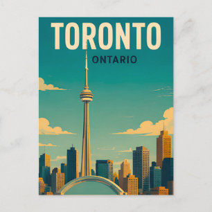 Cartão Postal Horizonte de Toronto Canadá Torre CN Lembrança de