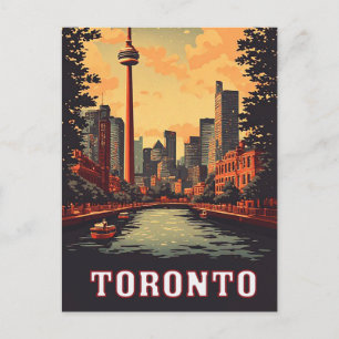 Cartão Postal Horizonte de Toronto e Torre CN na Orla