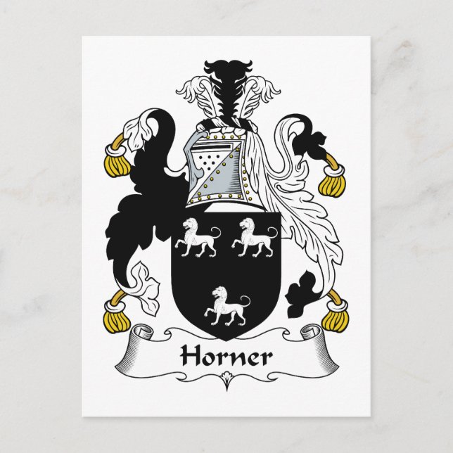 Cartão Postal Horner Family Crest (Frente)