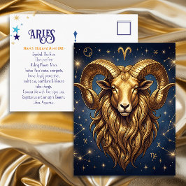Cartão Postal Horoscope Sign Aries | Keeping in Touch