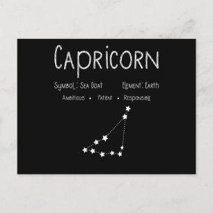 Cartão Postal Horóscopo de Capricórnio Astronomia Signo do Zodía