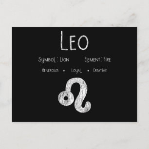 Cartão Postal Horóscopo de Leão Astronomia Signo do Zodíaco Pres