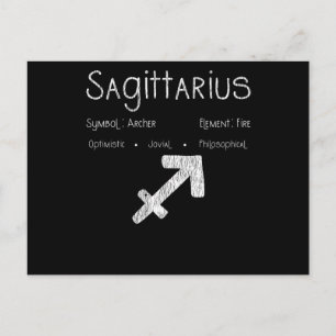 Cartão Postal Horóscopo de Sagitário Astronomia Signo do Zodíaco