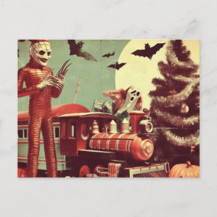 Cartão Postal Horror de Halloween de Natal
