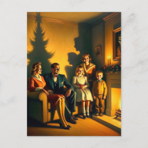 Cartão Postal Horror de Natal assombrado por Retro