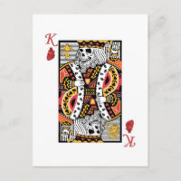 Horror Skeleton King Playing Card