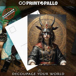 Cartão Postal Horror Succubus rainha do trono