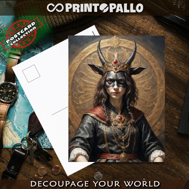 Cartão Postal Horror Succubus rainha do trono (Criador carregado)