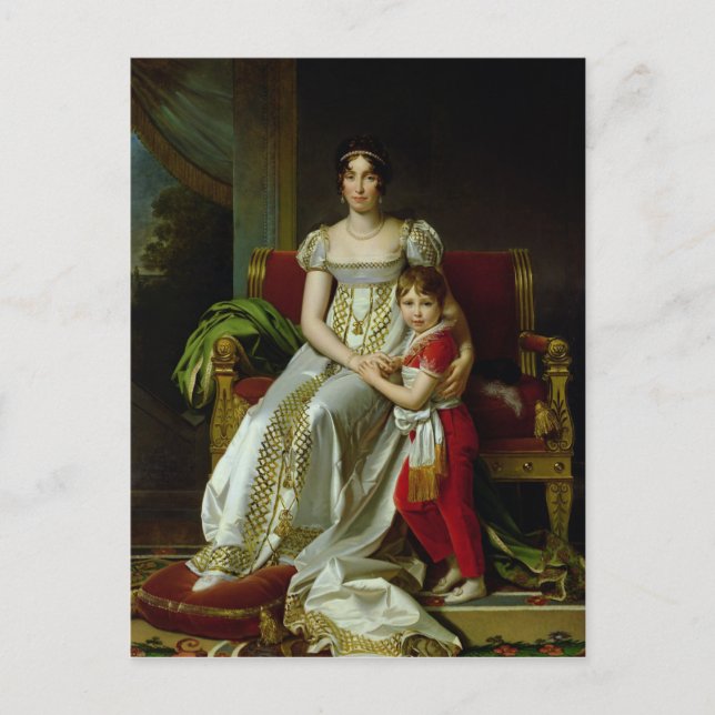 Cartão Postal Hortense de Beauharnais e seu filho (Frente)