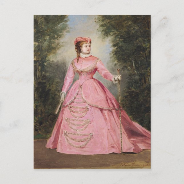 Cartão Postal Hortense Schneider 1868 (Frente)