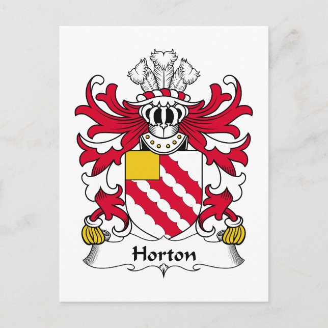 Cartão Postal Horton Family Crest (Frente)