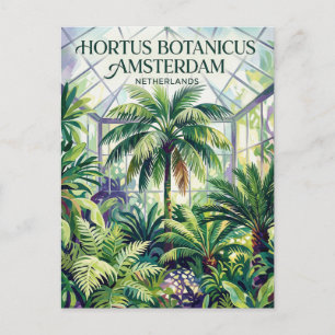 Cartão Postal Hortus Botanicus Amsterdã Países Baixos