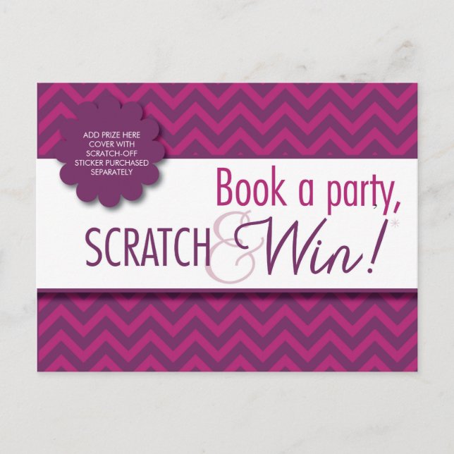 Cartão Postal Hospedeira Scratcher/cartão das instruções - (Frente)