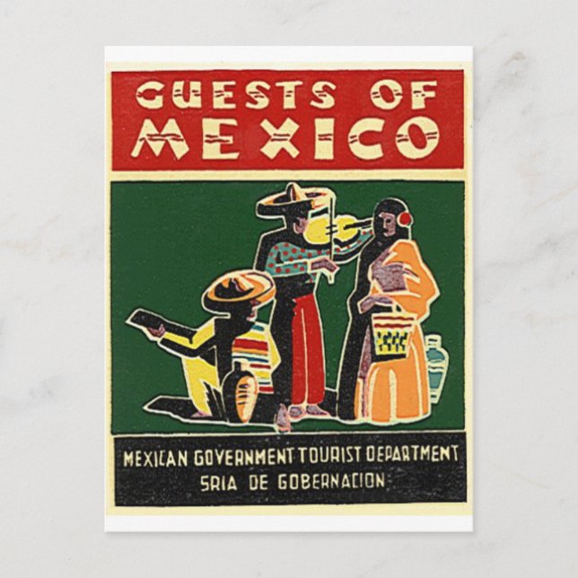 Cartão Postal hóspedes do méxico (Frente)