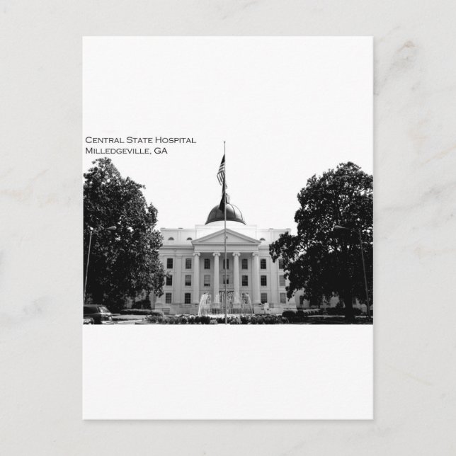CARTÃO POSTAL HOSPITAL CENTRAL DO ESTADO - MILLEDGEVILLE, GEÓRGI (Frente)