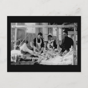 Cartão Postal Hospital de Campo de Enfermeiro da Primeira Guerra