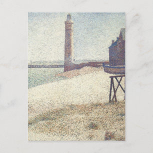 Cartão Postal Hospital e Farol, Honfleur, de Georges Seurat