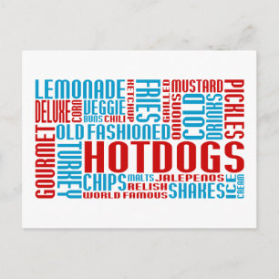 Cartão Postal hot dog chit