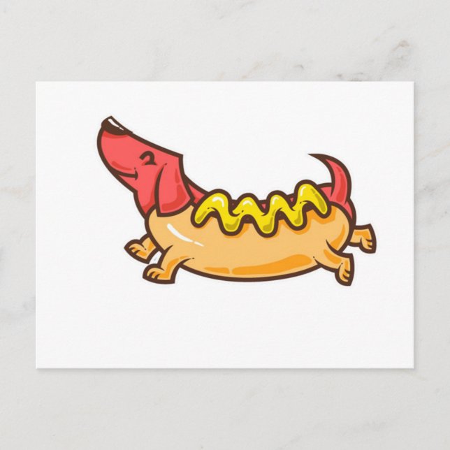 Cartão Postal Hot Dog-Funny dog (Frente)