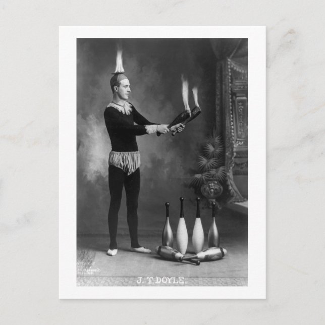 Cartão Postal Hot Juggler, início dos anos 1900 (Frente)
