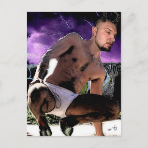 Cartão Postal Hot Satyr no Cartão-postal de Briefs