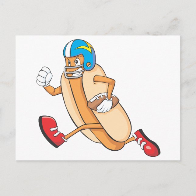 Cartão Postal Hotdog Americano de Futebol (Frente)