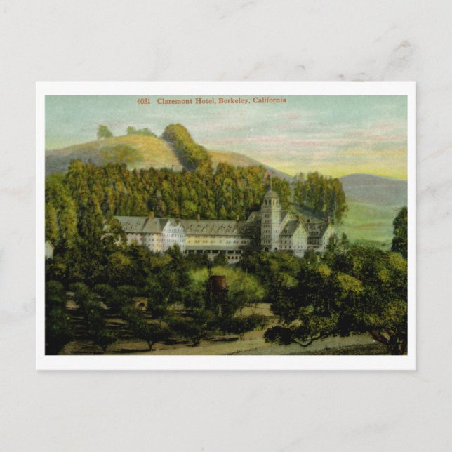 Cartão Postal Hotel Claremont, Berkeley, CA Vintage (Frente)