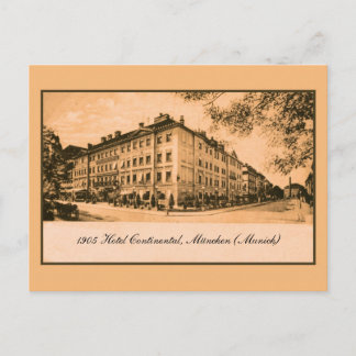 Cartão Postal Hotel Continental Munique Alemanha, 1905