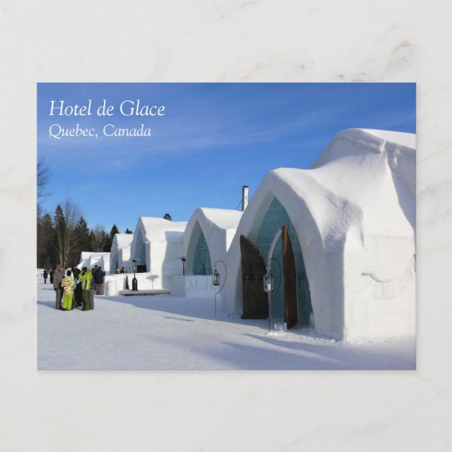 Cartão Postal Hotel de Glace, Quebec, Canadá (Frente)