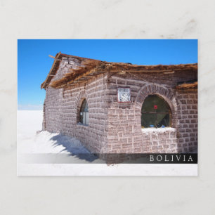 Cartão Postal Hotel de sal Uyuni na Bolívia