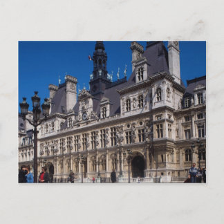 Cartão Postal Hotel de Ville, Paris, França