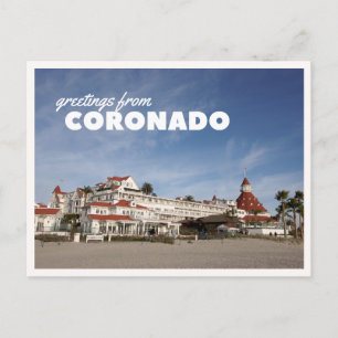 Cartão Postal Hotel Del Coronado Ilha Viagens Retro Vintage