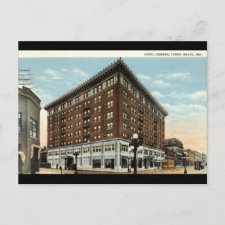 Cartão Postal Hotel Deming, Terre Haute, Indiana 1933
