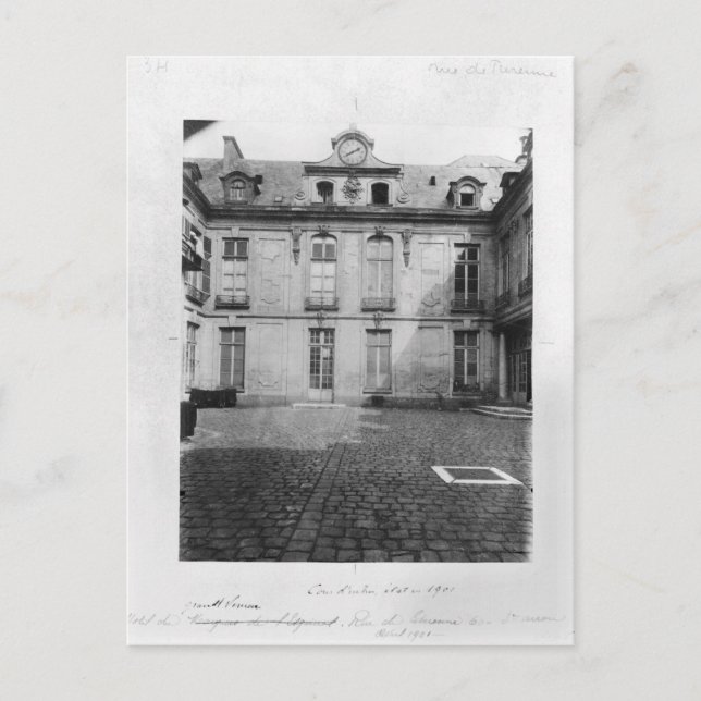 Cartão Postal Hotel du Grand Veneur em Paris 60 rue de (Frente)