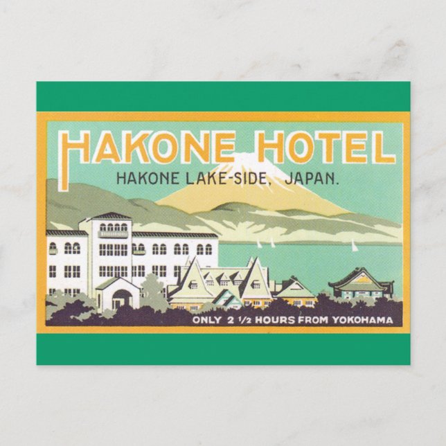 Cartão Postal Hotel Hakone Japão (Frente)