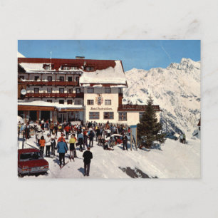 Cartão Postal Hotel Hochsölden Vista Alpina Vintage de Inverno