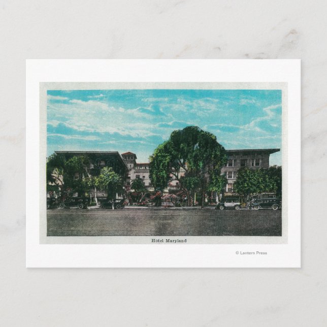Cartão Postal Hotel Maryland e MotivosPasadena, CA (Frente)
