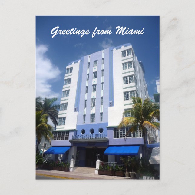 Cartão Postal hotel Miami deco (Frente)