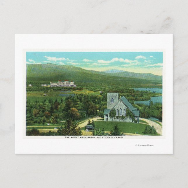 Cartão Postal Hotel Mt Washington, Stickney Chapel View (Frente)