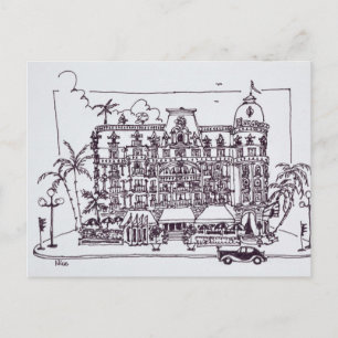 Cartão Postal Hotel Negresco - Promenade Inglês   Nice, França