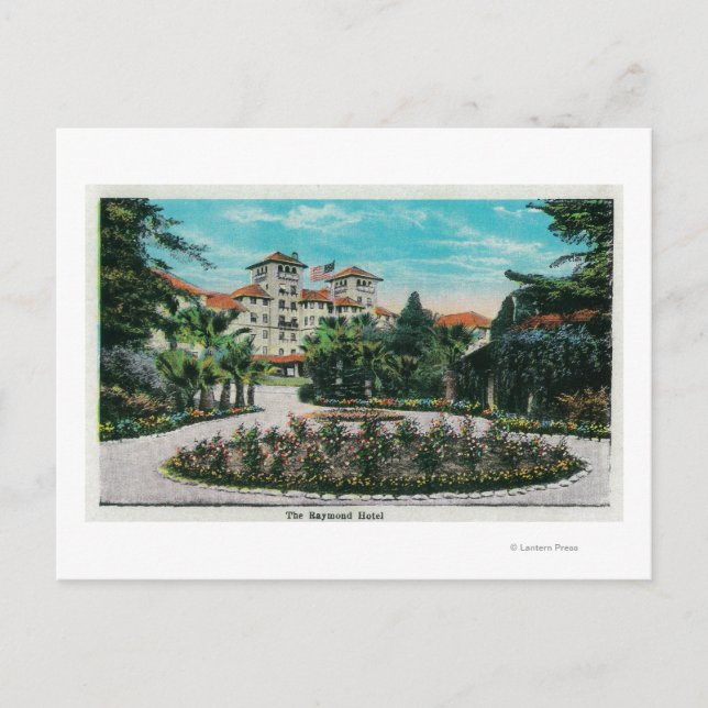 Cartão Postal Hotel Raymond e MotivosPasadena, CA (Frente)